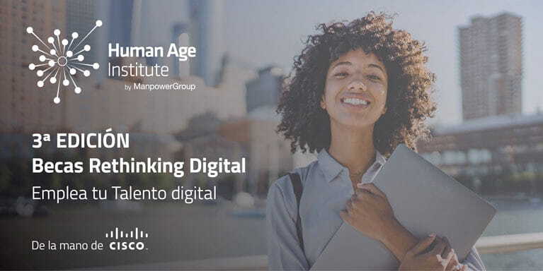 Banner de la tercera edición de las becas Rethinking Digital