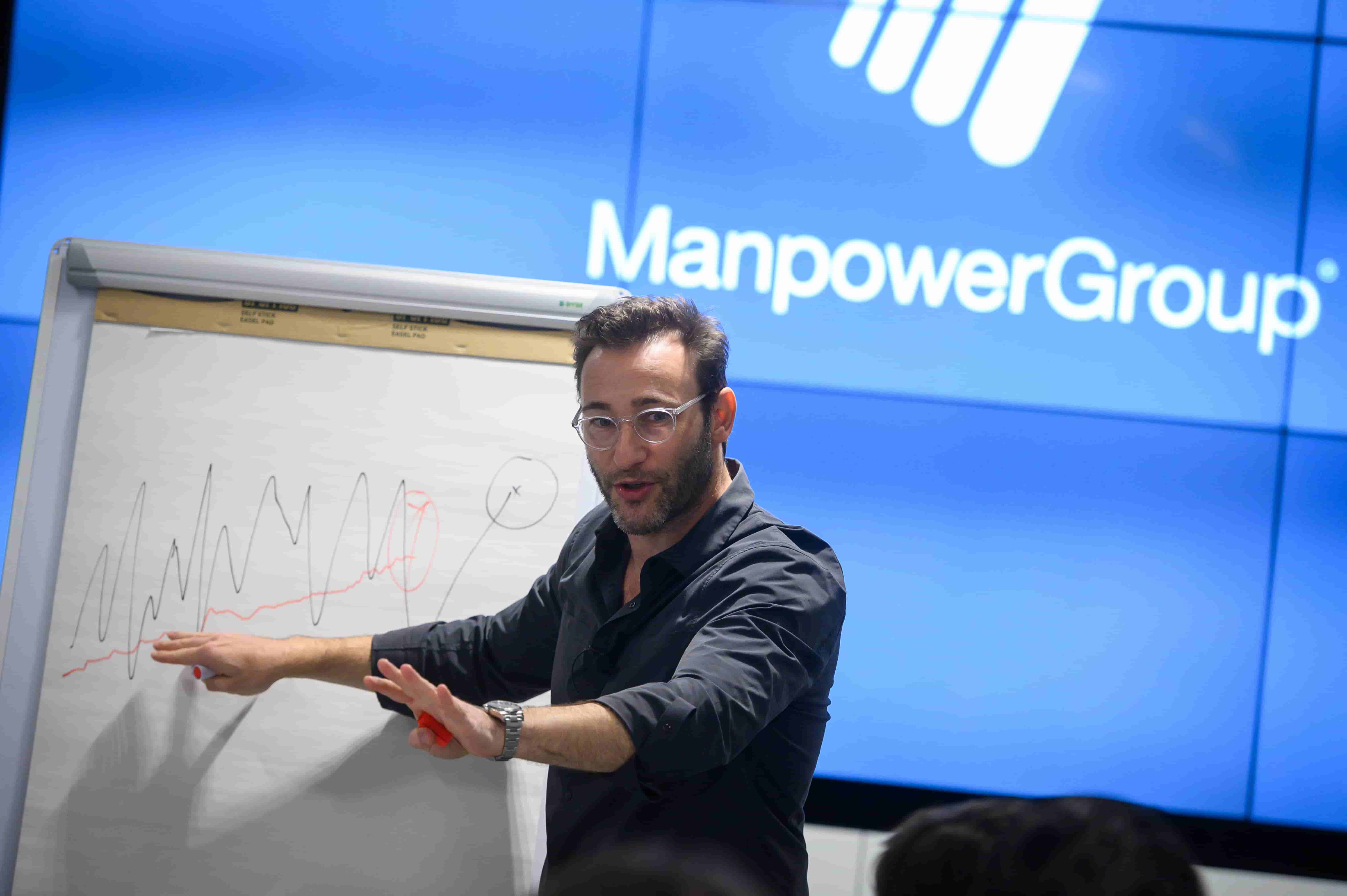 Simon Sinek en un momento de su intervención en Talent Tower